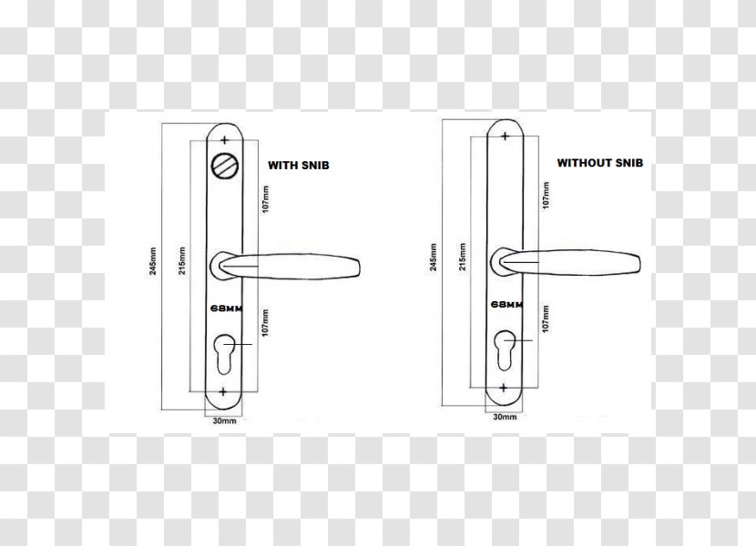 Door Handle Lock Line - Hardware Accessory - Design Transparent PNG