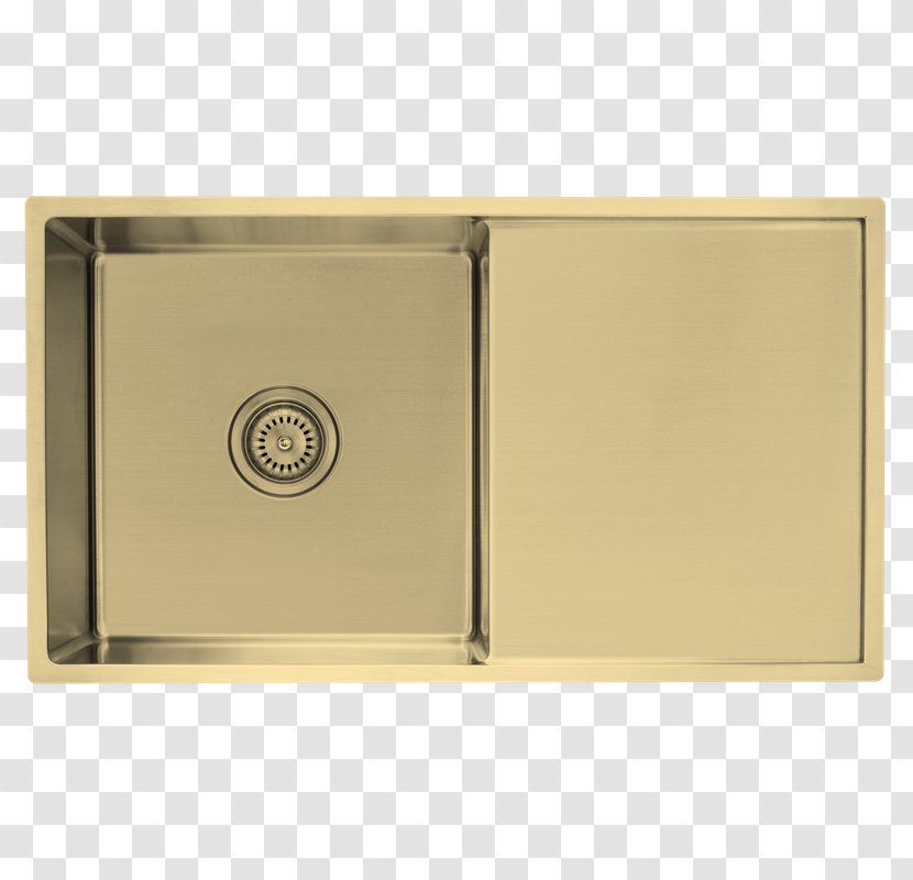 Bowl Sink Kitchen Tap - Rectangle - Gold Pattern Card Transparent PNG