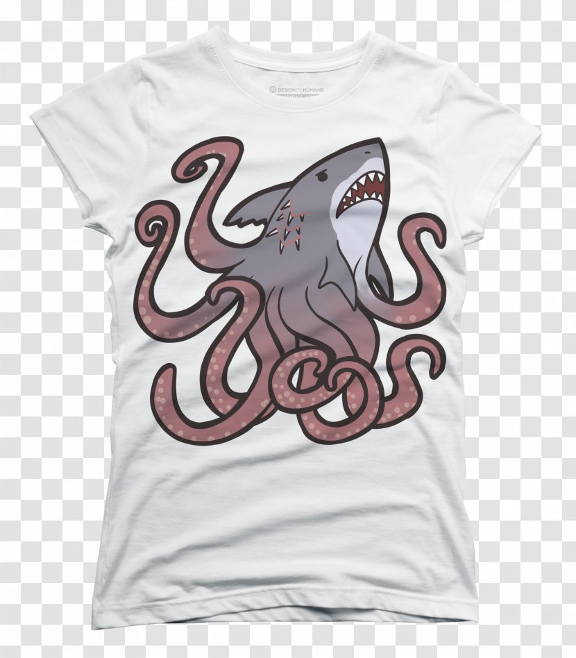 T-shirt Octopus Shark Television Film - Pink Transparent PNG