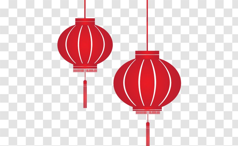 Paper Lantern Chinese New Year Festival - Light Fixture Transparent PNG