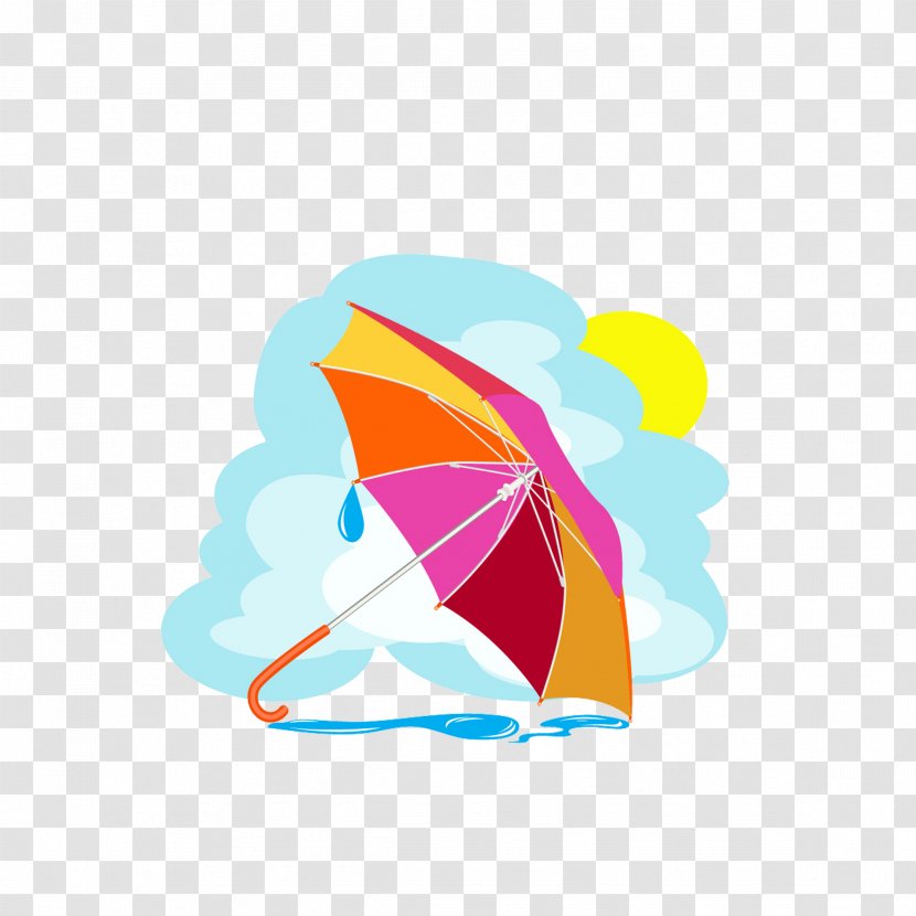Cartoon Umbrella Drawing Royalty-free - Drop - Color Transparent PNG