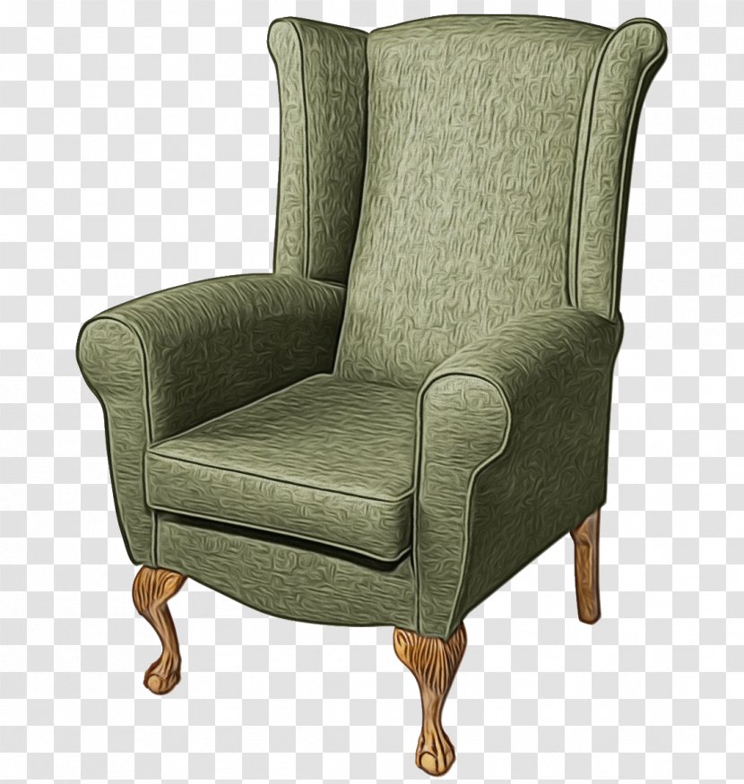 Couch Cartoon - Wing Chair - Slipcover Charles Eames Transparent PNG