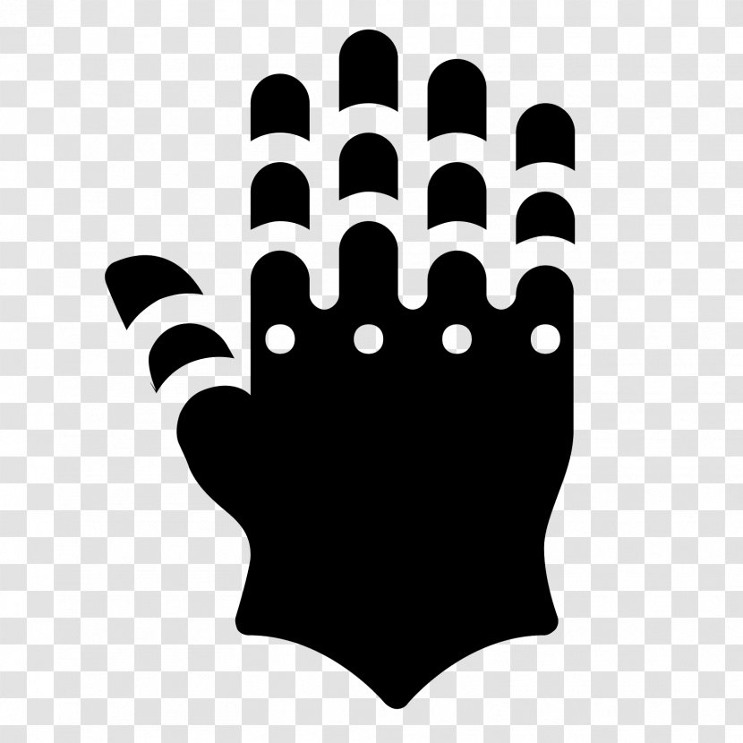 Gauntlet Glove Clip Art - Black And White - Spartan Shield Transparent PNG