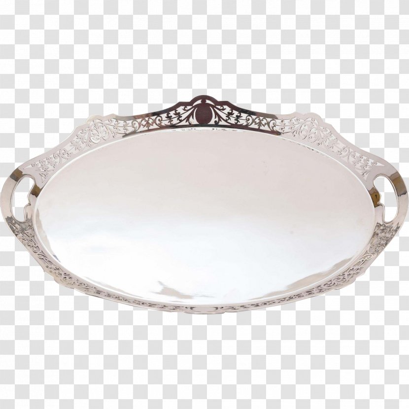 Silver Tray Oval - Platter Transparent PNG