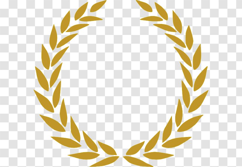 Laurel Wreath Bay Gold Clip Art - Yellow - Small Cliparts Transparent PNG