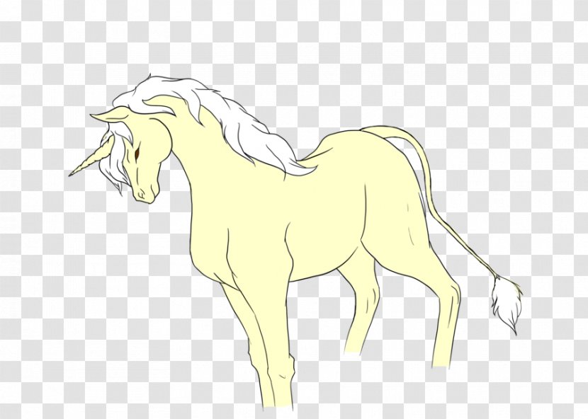 Mustang Foal Colt Stallion Pony - Livestock - Hand Drawn Unicorn Transparent PNG