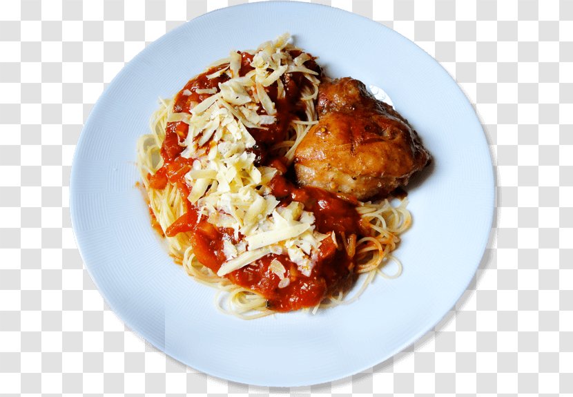 Spaghetti Alla Puttanesca Food Parmigiana Recipe Capellini - Frango Transparent PNG