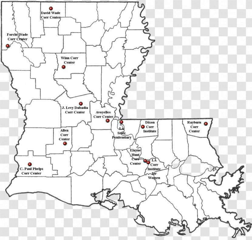 Louisiana Department Of Public Safety & Corrections Map State Police - Line Art Transparent PNG