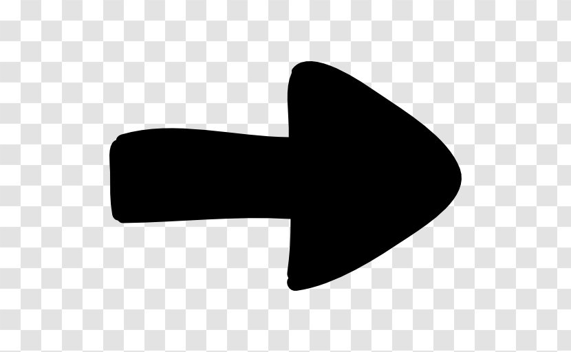 Arrow - Black And White - Button Transparent PNG