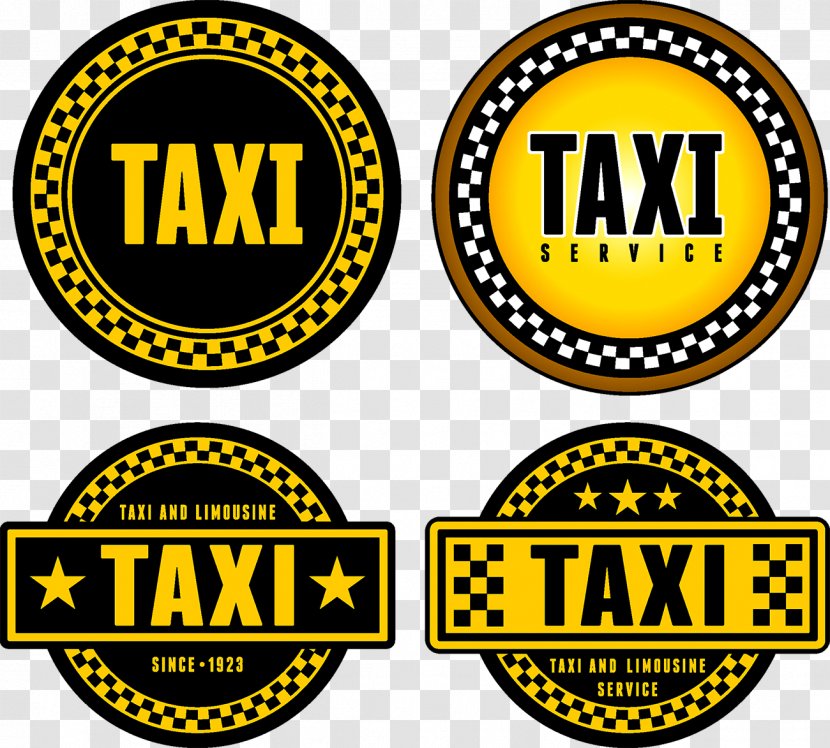 Taxi Yellow Cab Logo - Sign - Label Transparent PNG