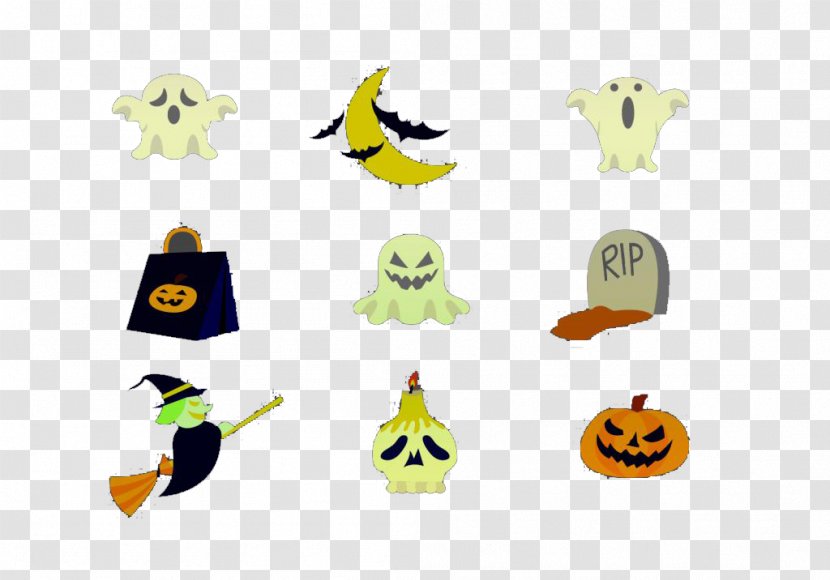 Halloween Pumpkin - Yellow - Elements Transparent PNG