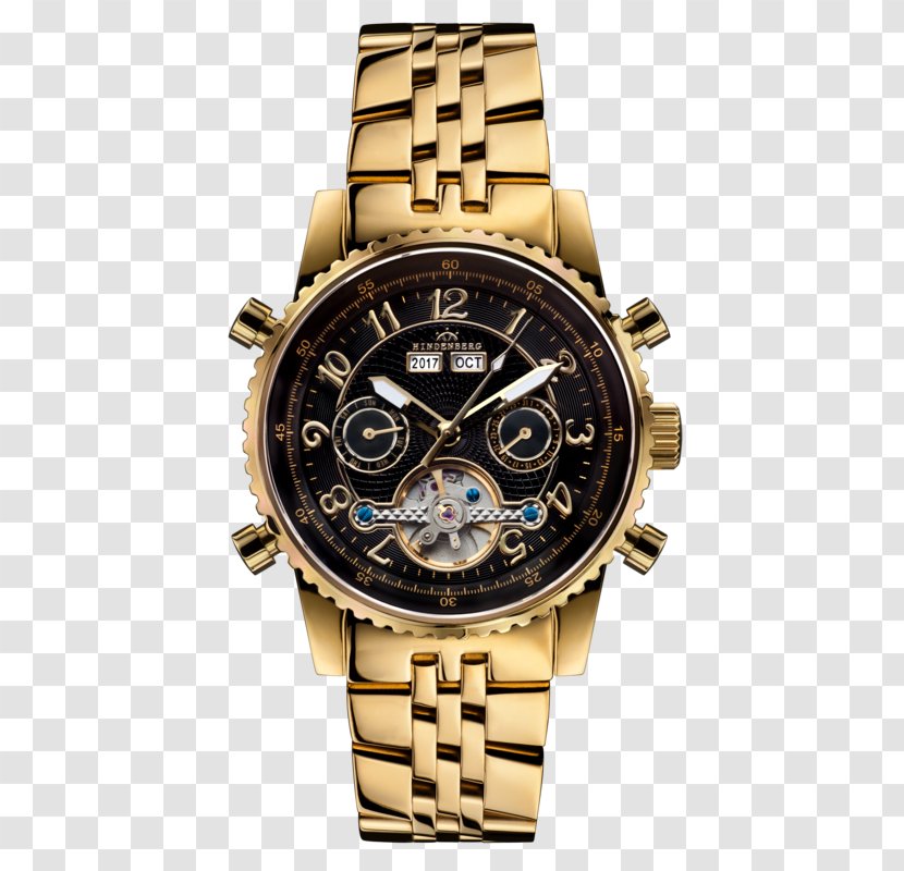 Watch Strap Eco-Drive Chronograph Gold - Fortis Transparent PNG