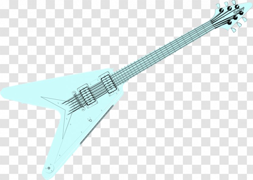 Electric Guitar Clip Art - Plucked String Instruments - Light Blue Transparent PNG