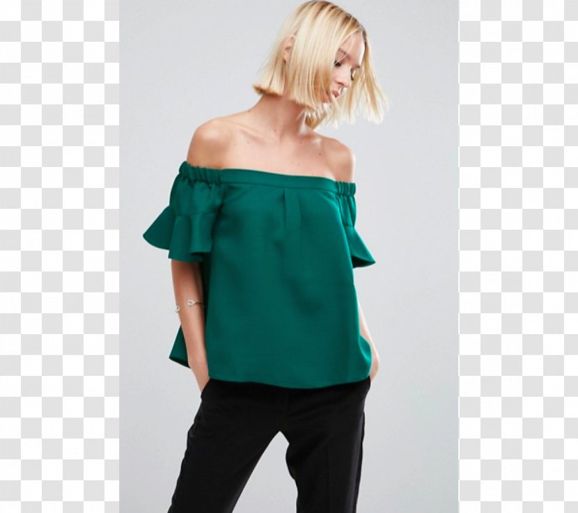 Sleeve Clothing Top T-shirt Zara - Ruffle Transparent PNG