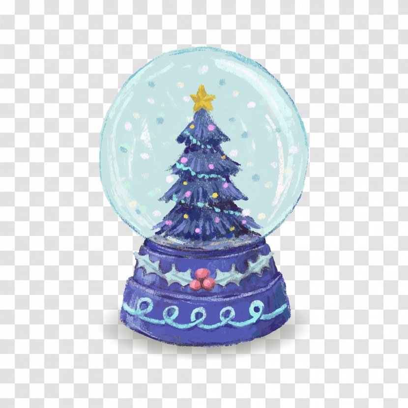 Santa Claus Christmas Tree - Vector Crystal Ball Transparent PNG
