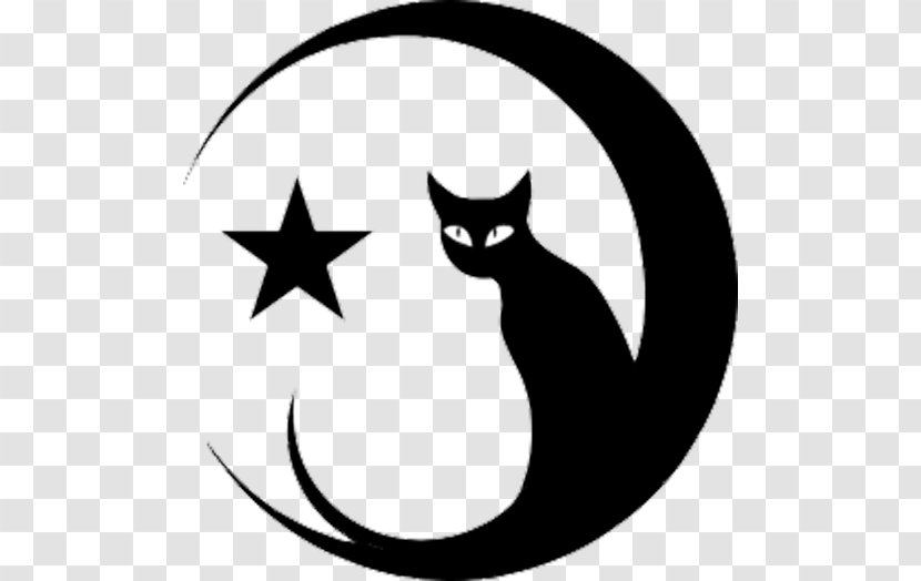Tattoo Moon Star And Crescent Clip Art - Cat Like Mammal - Pictures Transparent PNG