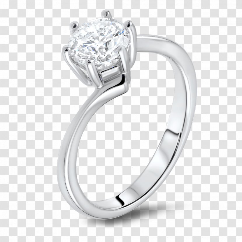 Solitaire Engagement Ring Wedding - Diamond - Rings Transparent PNG