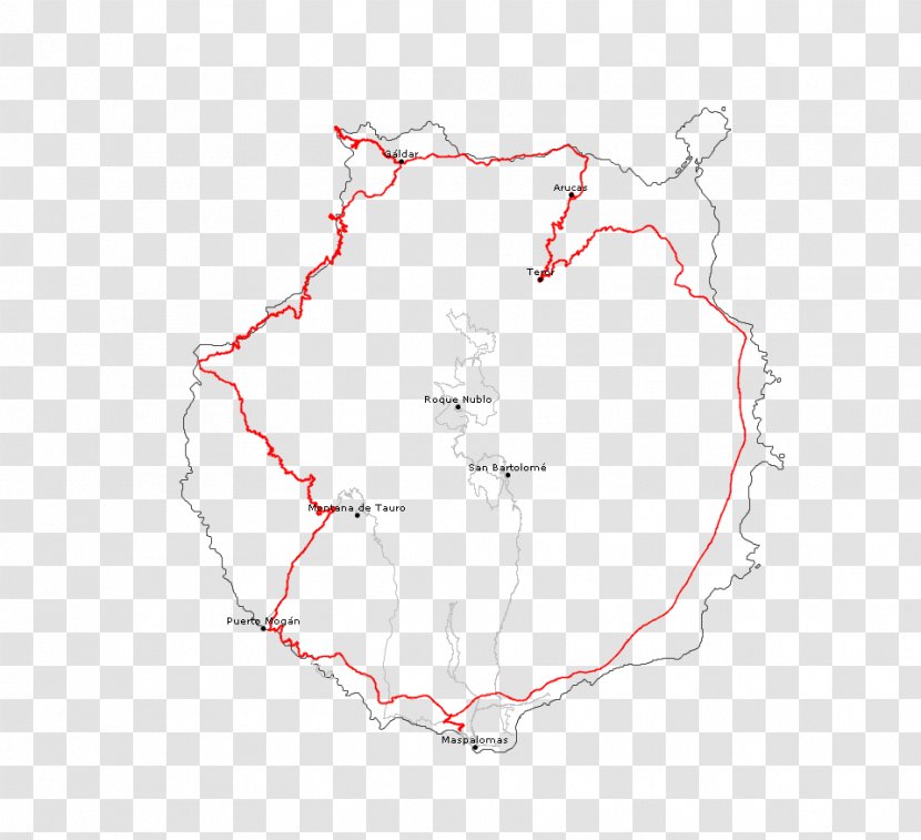 Line Point Map Animal Tuberculosis - Gran Canaria Transparent PNG