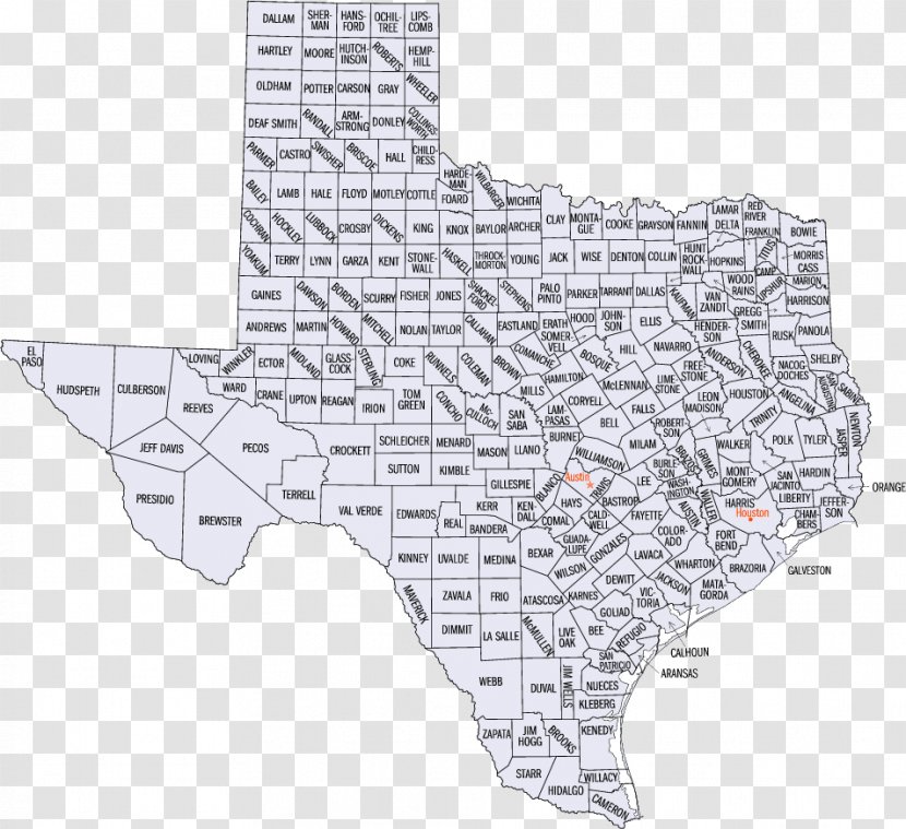 Andrews County Anderson Bailey Atascosa Austin - Map Transparent PNG