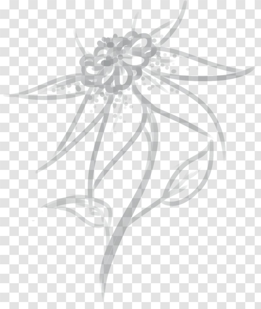 Floral Design Drawing Monochrome - Artwork Transparent PNG