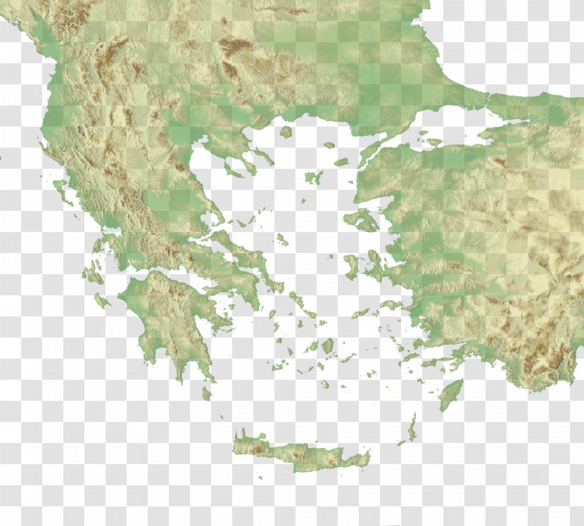 Aegean Islands Delos Ancient Greece Blank Map - Topographic Transparent PNG