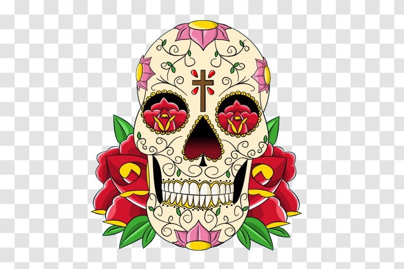 La Calavera Catrina T-shirt Day Of The Dead Designer - Spreadshirt - Skull Mexican Transparent PNG