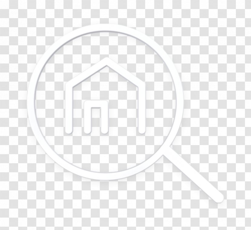 Homes Icon Houses Magnifying Glass - Searchicons - Signage Blackandwhite Transparent PNG