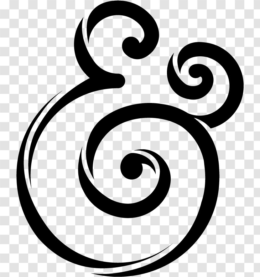 Spiral Black-and-white Line Ornament Symbol - Art Transparent PNG