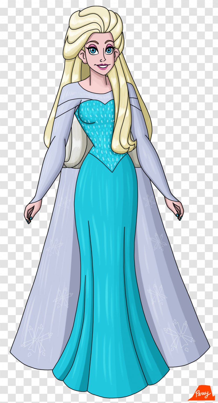 Frozen Elsa DeviantArt Illustration - Silhouette - Hair Transparent PNG