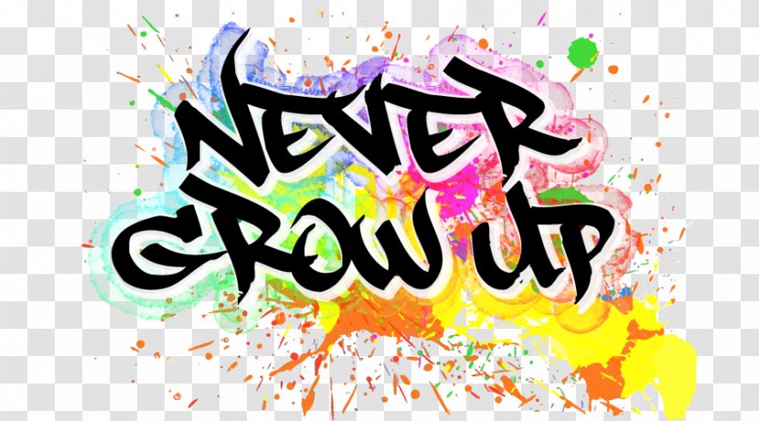 Never Grow Up Logo YouTube Storenvy Font - Art Transparent PNG