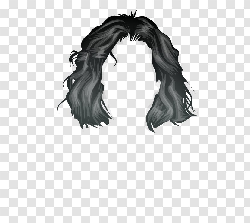 Stardoll Hairstyle Wig Black Hair - Hairstyles Drawing Peinados Transparent PNG