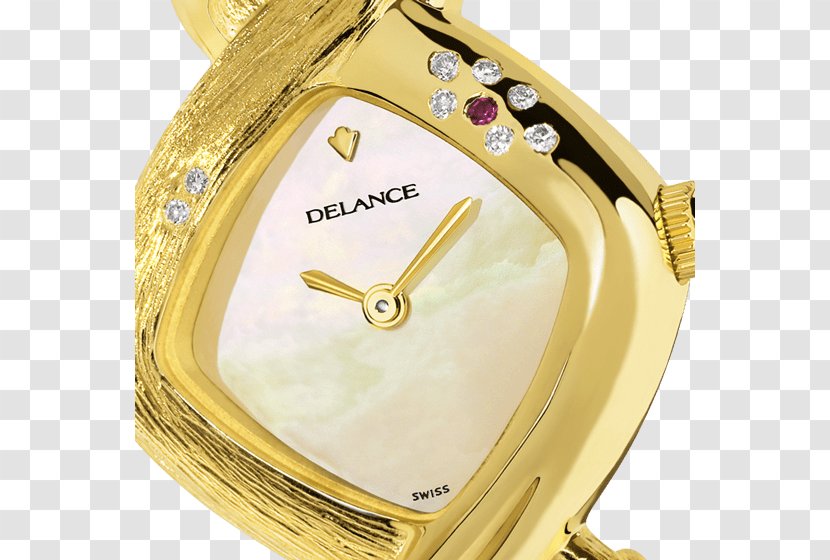 Watch Diamond Sapphire Nacre Gold Transparent PNG