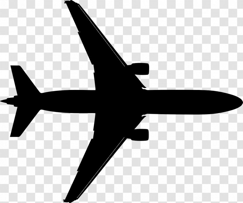 Airplane Aircraft Silhouette Clip Art - Narrow Body Transparent PNG