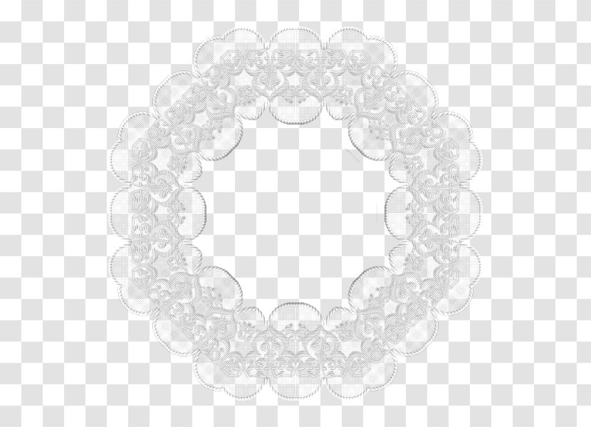 Circle - White - Serrated Lace Transparent PNG