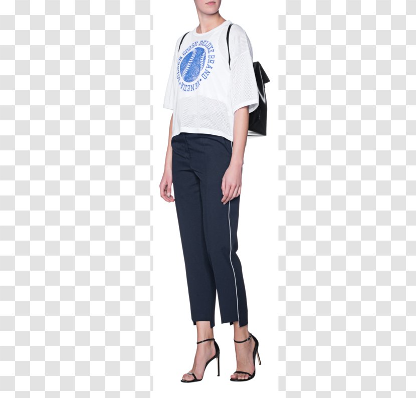 Jeans Shoulder Sleeve Shirt Waist - Trousers - Businesss Woman Model Transparent PNG
