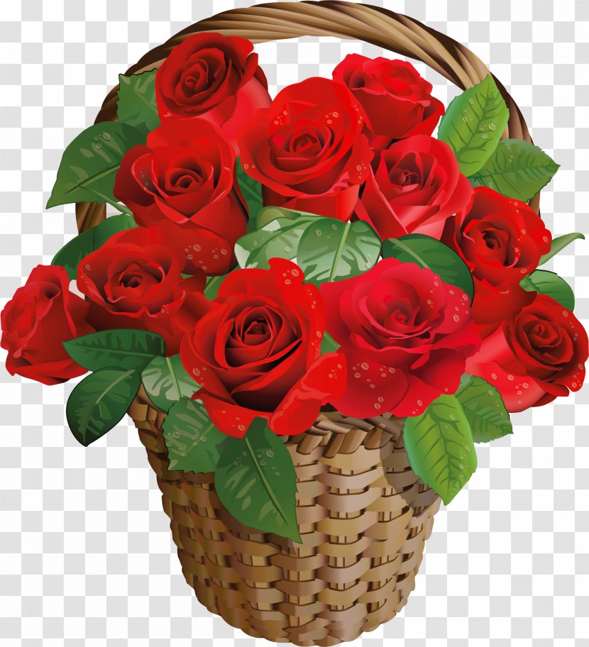 Rose Flower Bouquet Basket - Camellia Transparent PNG