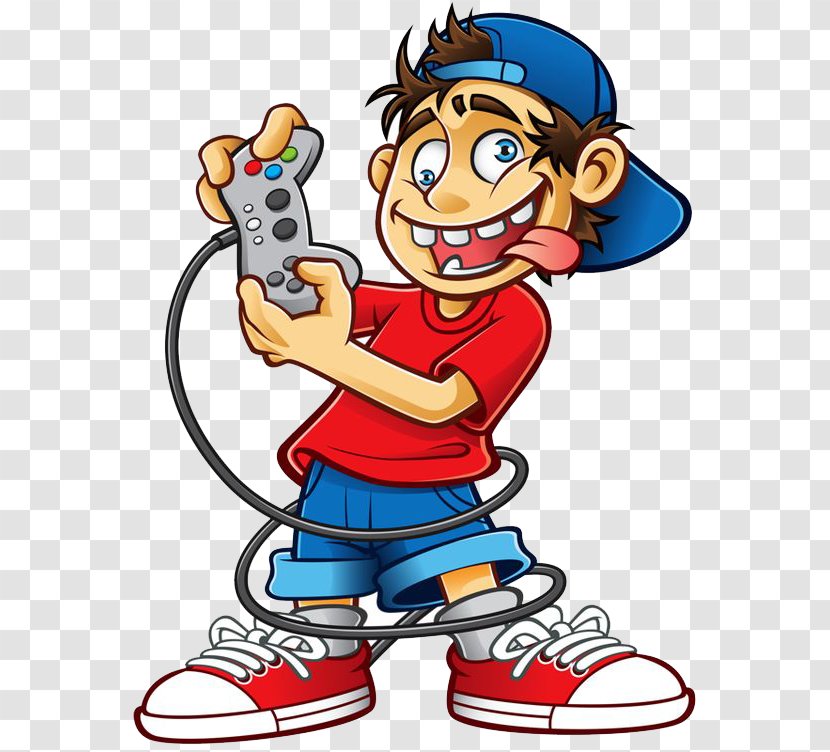 Video Game Cartoon Play Royalty-free - Kids Playing Games Transparent PNG