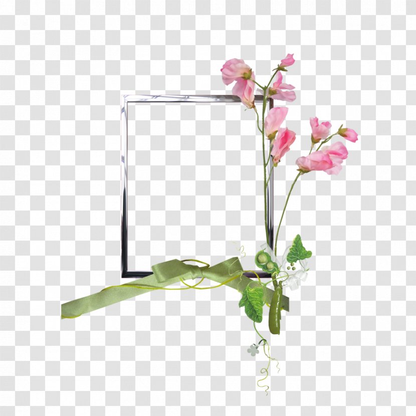 Picture Frame - Floral Design - Decorative Material Transparent PNG