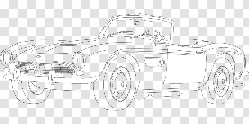 Compact Car Automotive Design Sketch - Model Transparent PNG