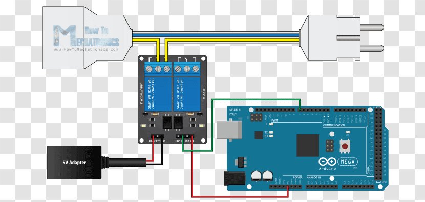 Arduino Relay Wiring Electronic Circuit Electrical Switches - Raspberry Pi - Diagram Transparent PNG