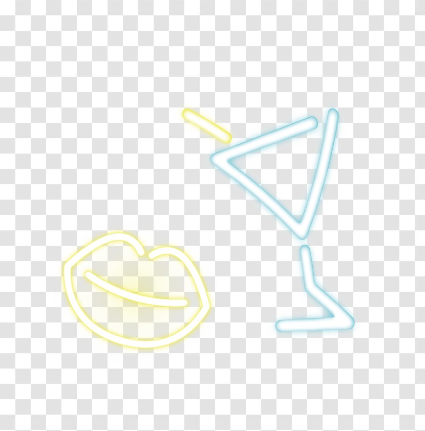 Yellow Material Angle Font - Jewellery - Vector Neon Glass Transparent PNG