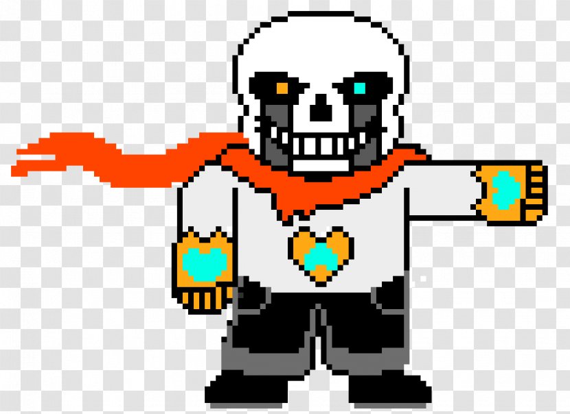 Undertale Sprite Pixel Art - Papyrus Transparent PNG