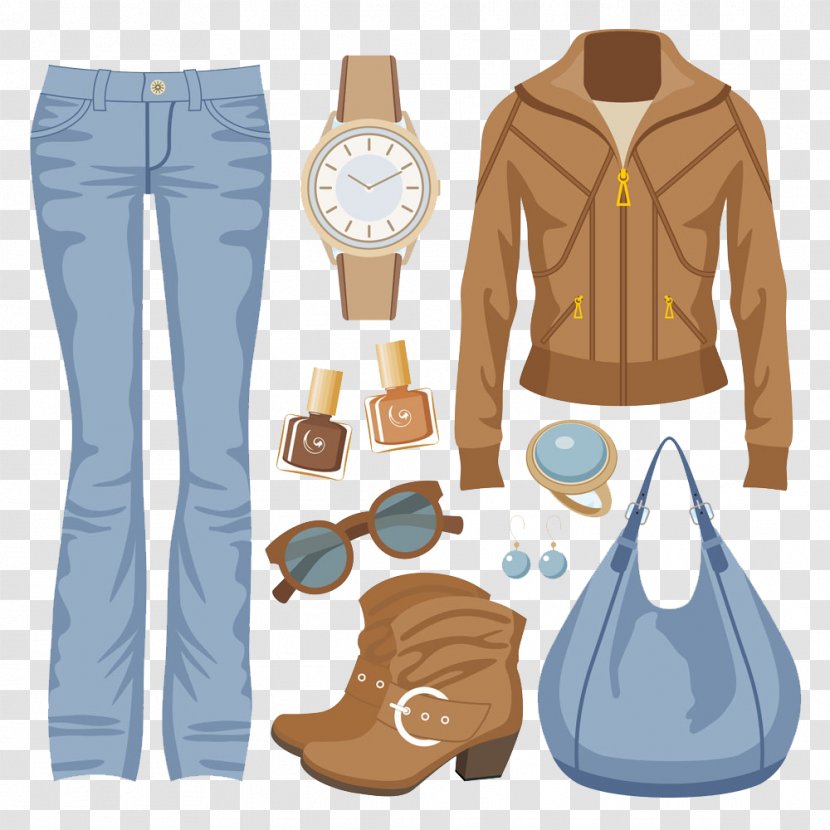 Fashion Jacket Jeans Clothing - Bag - Female Suits Transparent PNG