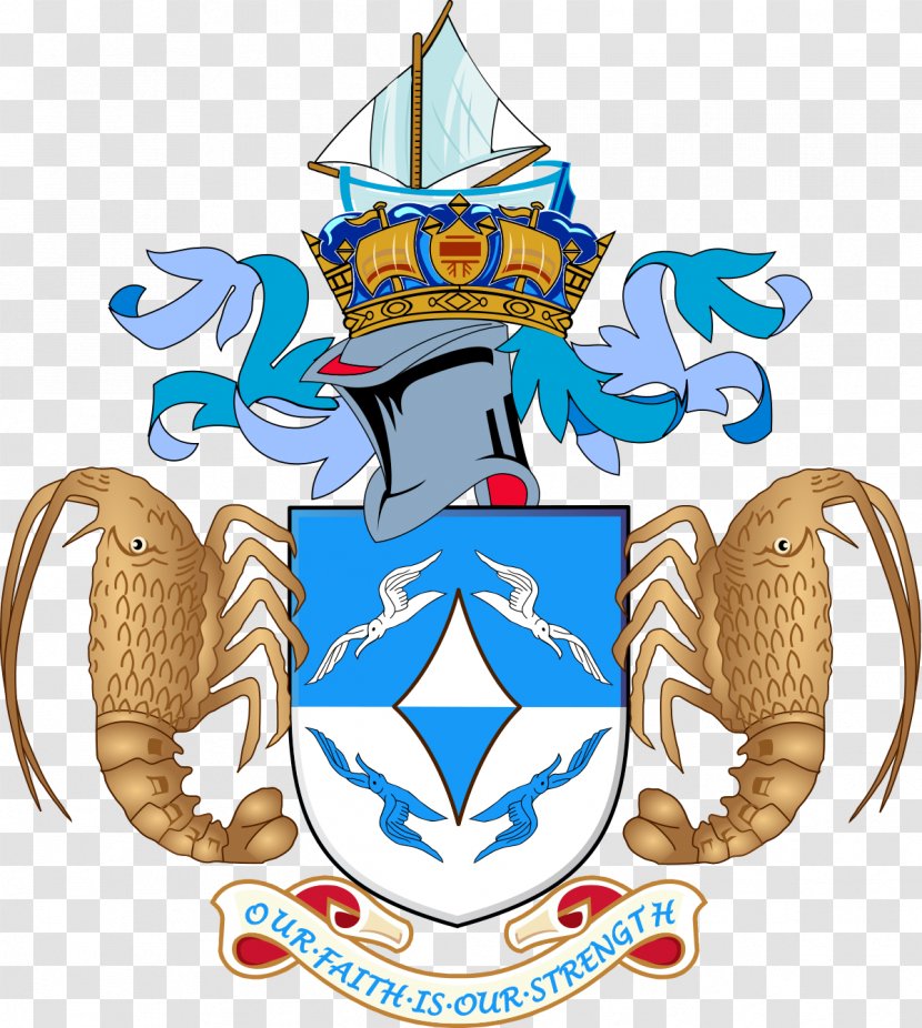 Tristan Da Cunha Saint Helena Ascension Island British Overseas Territories Coat Of Arms - Crest Transparent PNG