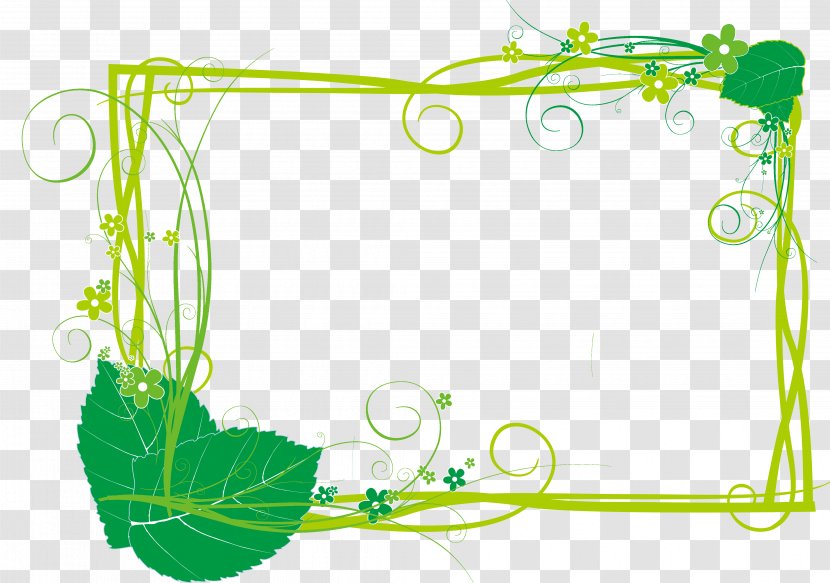 Green Plant Designer Clip Art - Flower - And Fresh Borders Transparent PNG