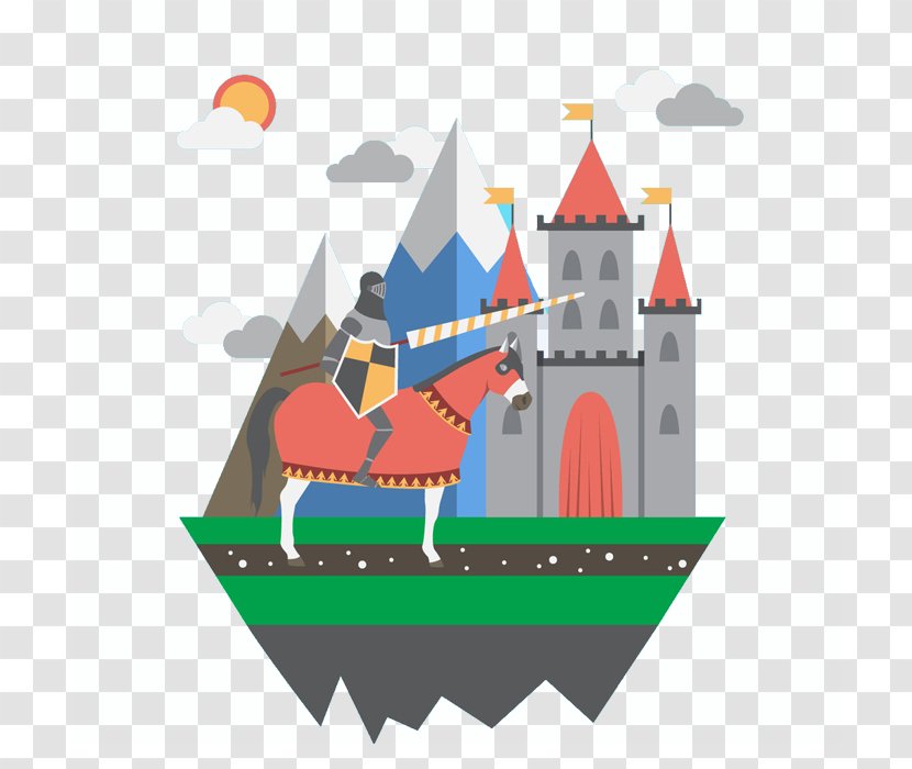 Middle Ages Knight Castle - And Transparent PNG