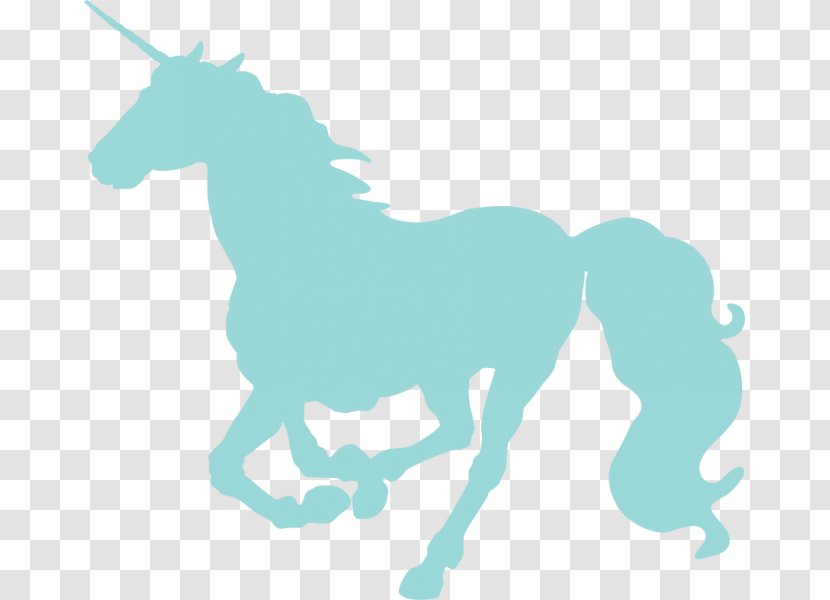 Silhouette Unicorn Horse Clip Art - Mustang Transparent PNG