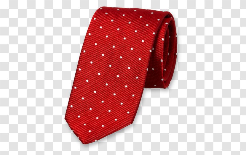Necktie Polka Dot Red White Silk - Jacquard Loom - Paisly Transparent PNG