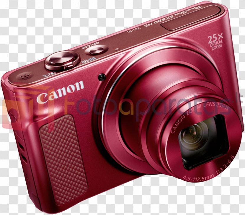 Point-and-shoot Camera Canon PowerShot SX620 HS Digital (Red) 20.2 MP Compact - Optical - 1080pRed Camera1080pBlackCanon Red Transparent PNG
