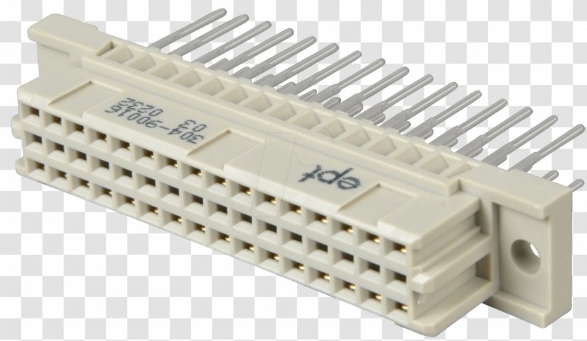 Electrical Connector DIN 41612 ERNI Electronics F - Gender Of Connectors And Fasteners - Rolodex Transparent PNG